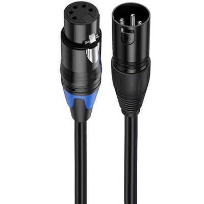 XLR 3-Pin to 5-Pin Male Female Audio Cable for Microphone DMX Stage ...