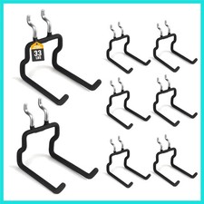 8-Piece Flat Pegboard Hooks, Peg Board Organizer Accessories for Hanging, Fit...