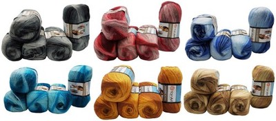 500 g YarnArt Angora Active Strickgarn mehrfarbig Farbverlauf, 20% Wolle