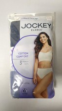 Jockey Elance Cotton Comfort French Cut Panties - Size 6 Med - 3 Pack Mixed Navy