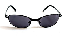 NWT Vintage 90's Rectangle Metal Sport Sunglasses S. Black