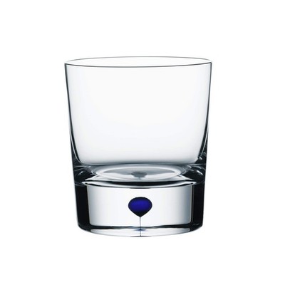 Orrefors Intermezzo Blue Hand Blown 8.25 Ounce Whiskey Glass, Set of 4