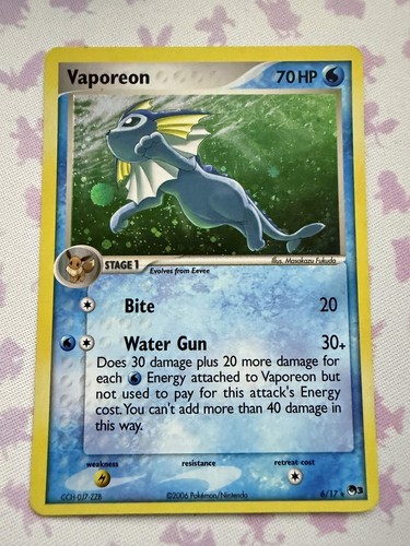 Vaporeon 6/17 Holo Foil Rare Pop Series 3 Promo 2006 Pokemon Card LP