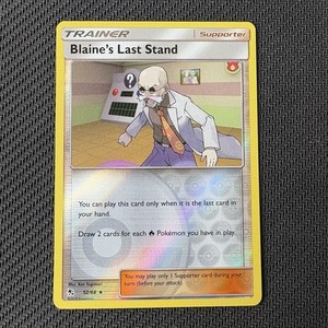 Blaine's Last Stand 52/68 Reverse Holo Pokemon TCG: Hidden Fates Near Mint (NM)