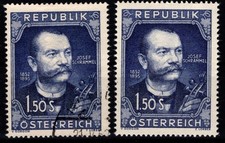Austria 1952: Josef Schrammel (ANK 987) nuovo di zecca + timbrato (ANK 13 €)