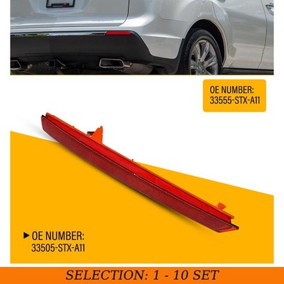 Fit Acura MDX 2010-2013 Red Lens Rear Housing Tail Bumper Reflector 1-10X Right
