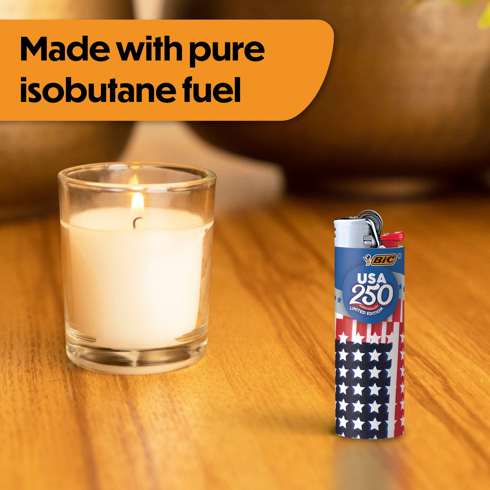 BIC Maxi Pocket Lighters, Special Edition  250th Anniversary, 8-Pack