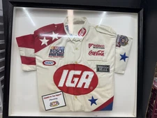 fleming iga nascar uniform busch series 1998 50th anniversary framed