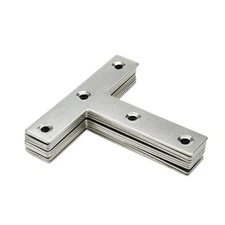 T Brackets Mending Plate 3.14" x 3.14" Stainless Steel Flat Repair Plate - 10pcs