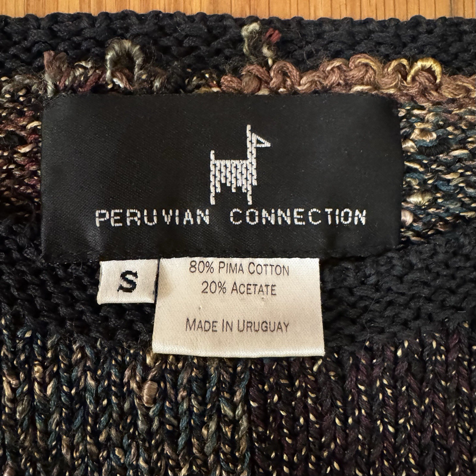 Vintage Peruvian Connection Patchwork Pullover Kn… - image 3