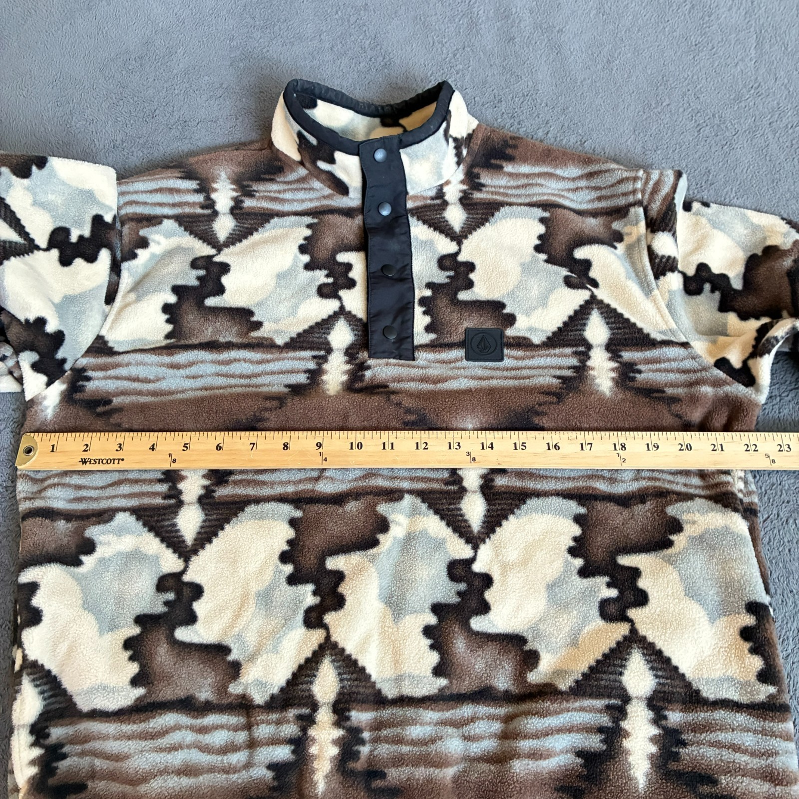 Volcom Whitecap Grey Error92 Mock Neck Fleece Geo… - image 6