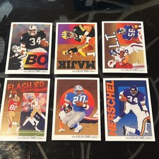 1991 Upper Deck Collectors Choice Checklist - Lot of 6 Football Cards