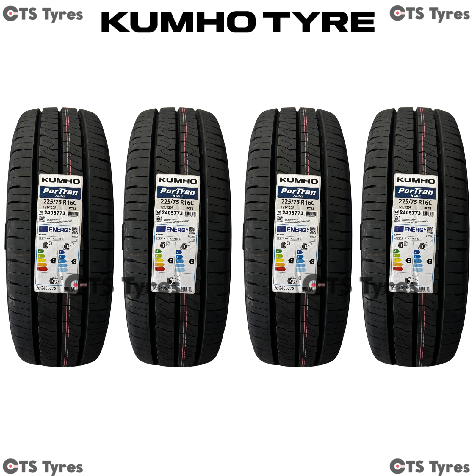 2 X 225/75R16 KUMHO KC53 121/120R TYRES - Image 6