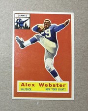 1956 Topps Football Alex Webster New York Giants Rookie Card #5. rookie card picture