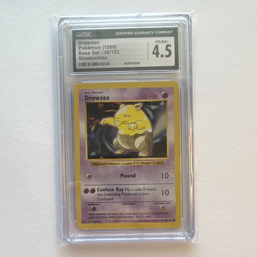 Drowzee (Shadowless) graded CGC 4.5 for sale on eBay
