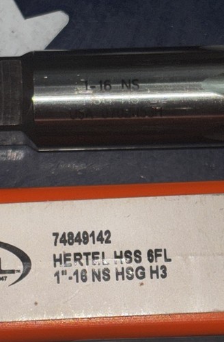 HERTEL 1”-16 Plug TAP 6FL Straight Flute HSS NS HSG H3 RH 1” -16tpi 74849142 - 第 3/10 張圖片