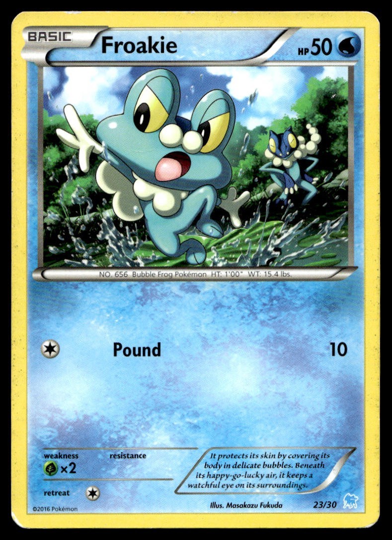 Froakie 23/30 Pokemon Card Pikachu Libre & Suicune Common 50 HP LP FC