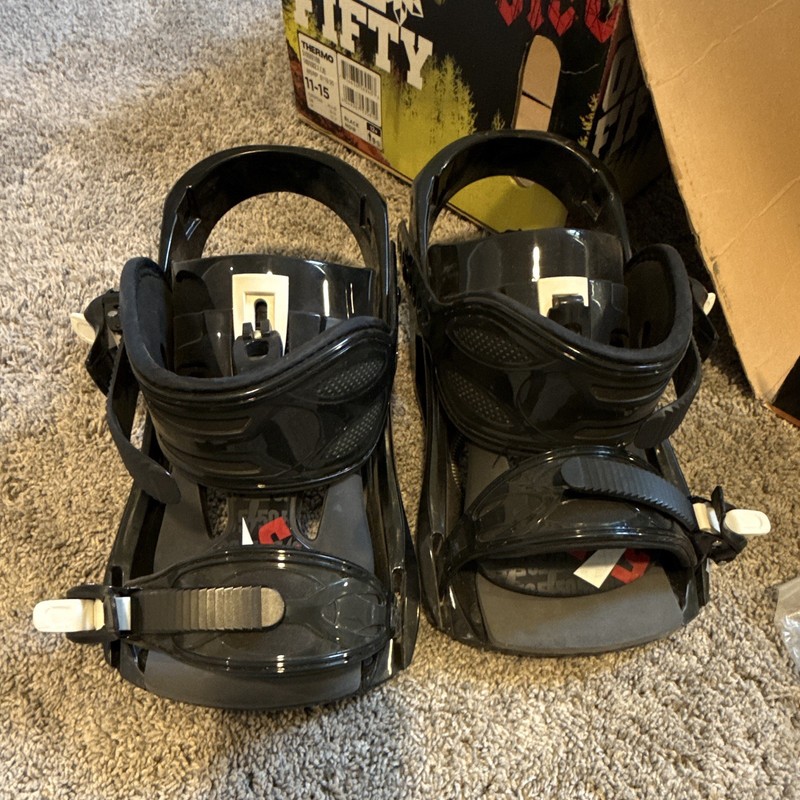 Fifty One Fifty Thermo Snowboarding Bindings XL Black Unisex Adults