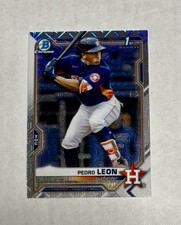 Pedro Leon 2021 MLB Bowman Chrome RC  1st Bowman #BCP-189  Mega Mojo Refractor