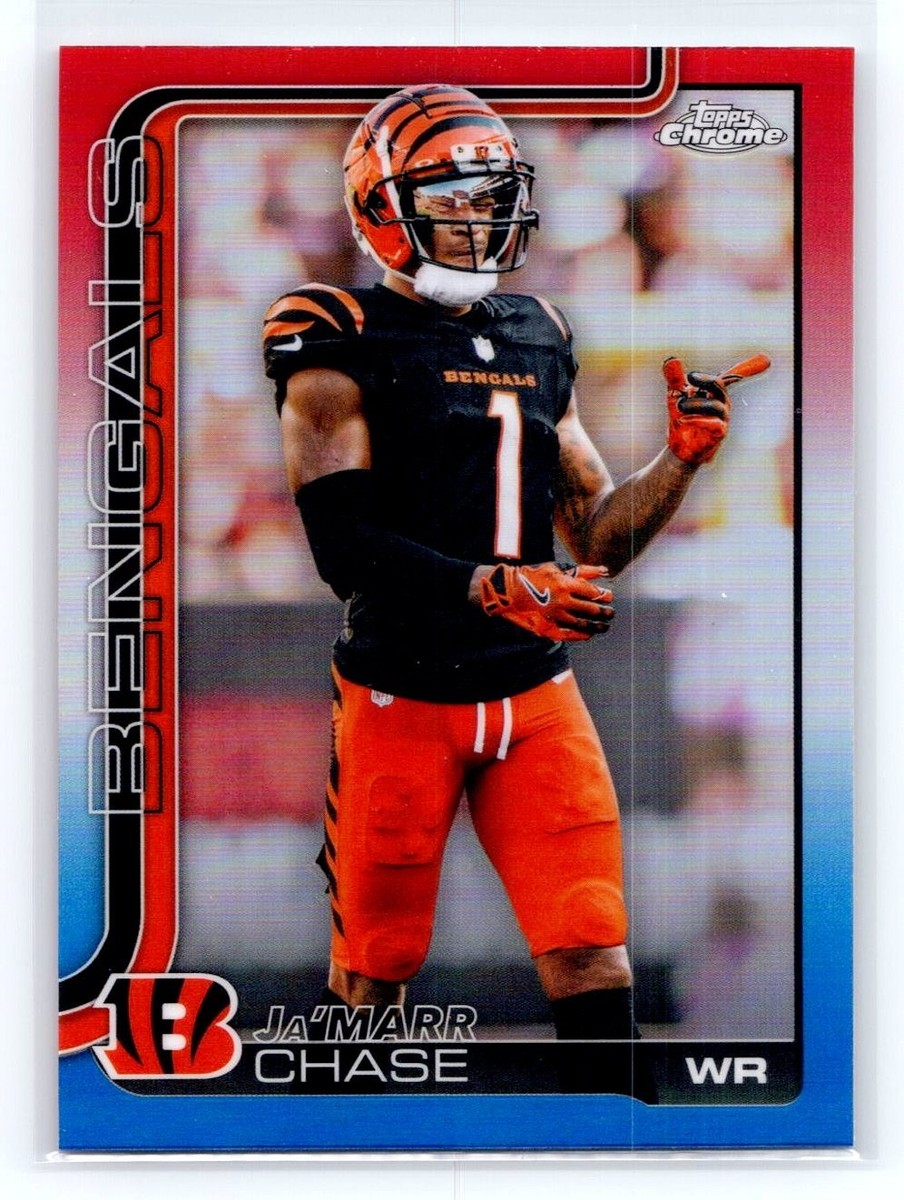 2025 Topps Chrome Football #58 Ja'marr Chase Red White Blue