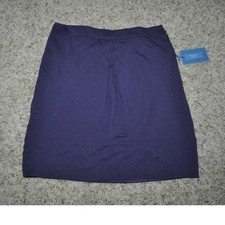 Simply Vera Wang Skirt Womens 14 Purple Elastic Partial Waist Pleated Stretch