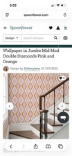Spoonflower Wallpaper PrePasted Mid Mod Geome...