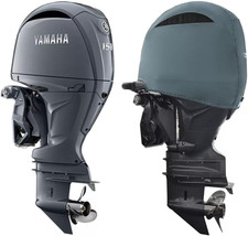 Vented Cowling Cover for Yamaha Outboard F150D F150F 4 Cylinder 2.8L Running Gray