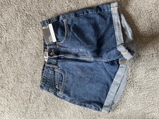 Primark Womens Denim Mom Shorts - Blue - Size 8 NEW