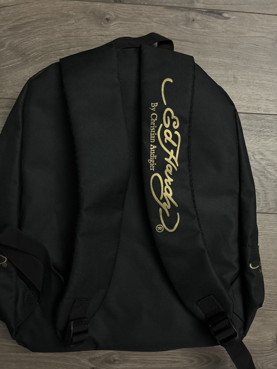 Ed Hardy Backpack Eternal Love Black Y2K Skull American Tattoo