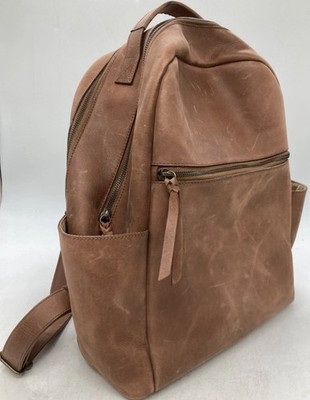 Able Leather Backpack With Spacious Compartments & Adjustable Straps