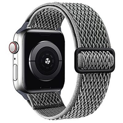 Stretchy Braided Solo Loop Compatible 38mm/40mm/41mm/(42mm-series 11 10) J-Gray