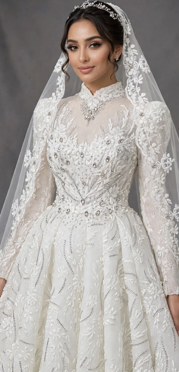 chiffon long dress with sleeves KissProm A-Line Floor Sleeve Wedding Sequins and Train, Diamond White / 0 dress_type_Statement Back Size:2T/3T Gucci Kids Web-embroidery Denim Wedding Guest