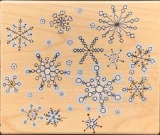 Hero Arts Snowflake Flurry Background Rubber Stamp