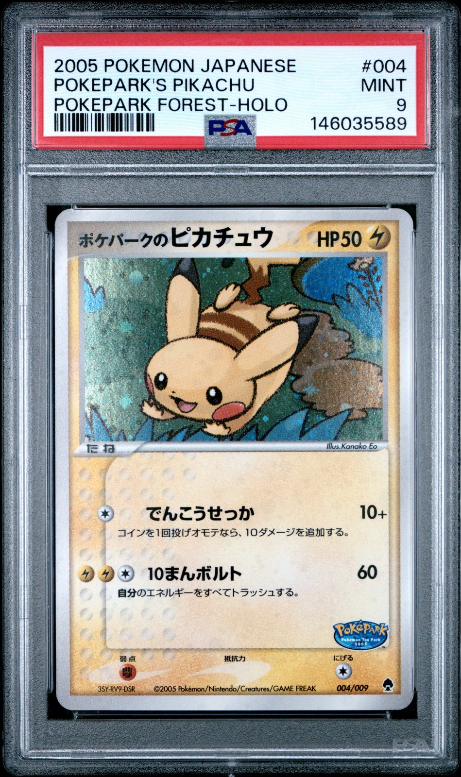 PokePark's Pikachu 2005 Japanese PokePark Forest #004/009 Holo