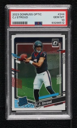 2023 Panini Donruss Optic Rated Rookie CJ Stroud #244 PSA 10 GEM MT Rookie RC