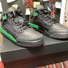 Jordan Spizike Low GS Black/Green Kids Sneaker 5.5Y Leather FQ3950-003