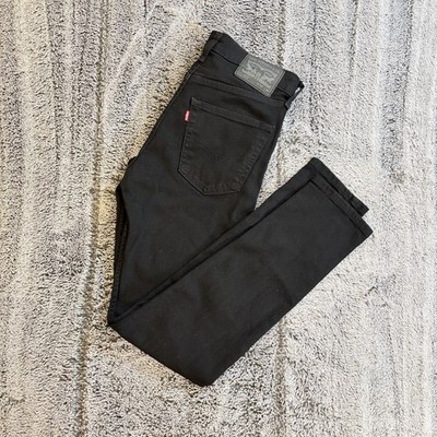 Levi s 512 Slim Taper Jeans Black Men s Size W32 L34 Denim Pants Red Tab