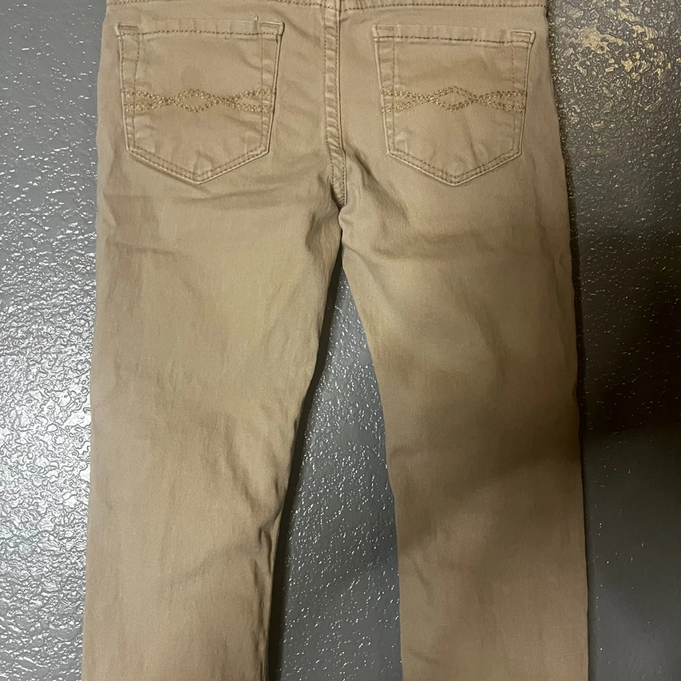 Pantalones ajustados informales para niñas 7 ajustados Jordache elásticos caqui Foto 2 de 4