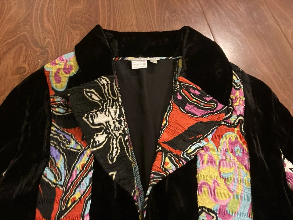 Chaqueta de Terciopelo Artístico Textil Mixto Cachichali Mujer De Colección Alberto Makali Pequeña Foto 3 de 4