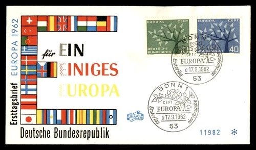 Mayfairstamps Germany FDC 1962 Tree Europa Cept Flags First Day Cover aax_25497
