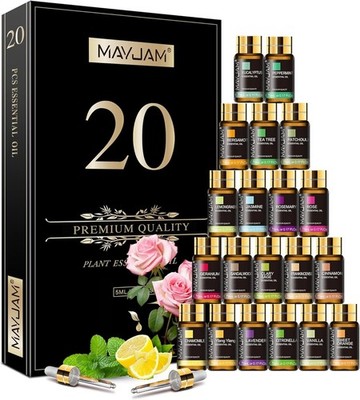 Aromaöle Set 20Pcs für Aromatherapie | Ätherisches Öl Geschenkbox für Meditation