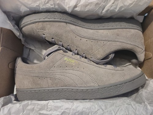 puma suede trainers size 9 ALL GREY *Rare Colour* Worn Once Indoors.