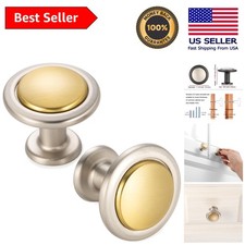 Sleek 10 Pack of Brushed Gold  Nickel Cabinet Pulls for Contemporary Interiors