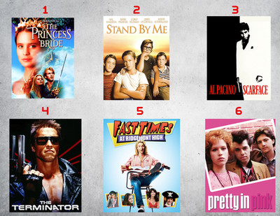 80's Movie Wall Collage Poster Kits 