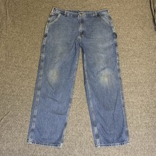 Mens Carhartt Carpenter Jeans Unknown Size Measurements Shown 