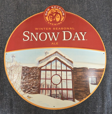 Snow Day Ale Beer Sign - New Belgium Brewing Company ~ Winter Seasonal Ale 20''  