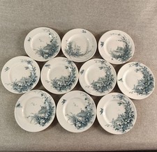 DIX ASSIETTES PLATES DINETTE CÉRAMIQUE FAÏENCE DE GIEN MODÈLE "