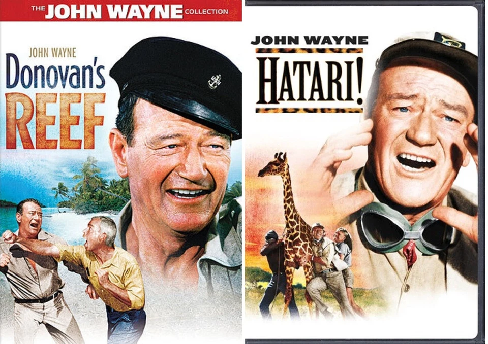John Wayne Double Feature Hatari & Donovan's Reef 2 DVD + Movie Art Card Foto 2 de 4
