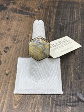 Barse Muse Hexagon Ring- Bumblebee Jasper- Br...