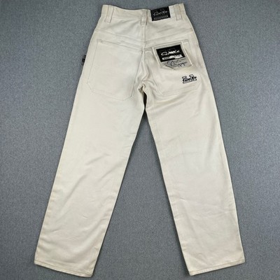 Vintage 90s NWT L.A. Gate Jeans Men's 26 White Denim Straight Leg